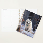 Amerikaanse Eskimo laat het sneeuwen Kerstmis Planner (Display)