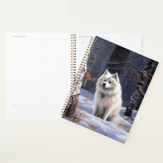 Amerikaanse Eskimo laat het sneeuwen Kerstmis Planner (Display)