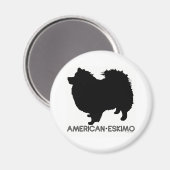 Amerikaanse Eskimo Magneet (Voorkant / Achterkant)