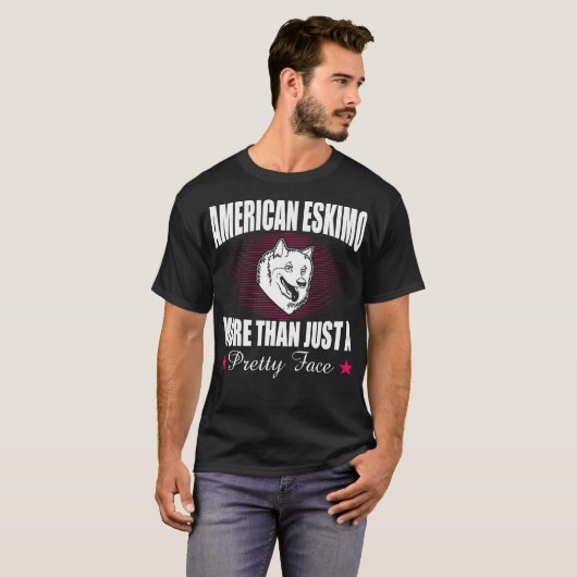 Amerikaanse Eskimo meer dan alleen een  gezichtsca T-shirt (Voorkant volledig)