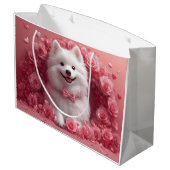 Amerikaanse Eskimo met Rozen - Valentijnsdag Groot Cadeauzakje (Achterkant Gekanteld)