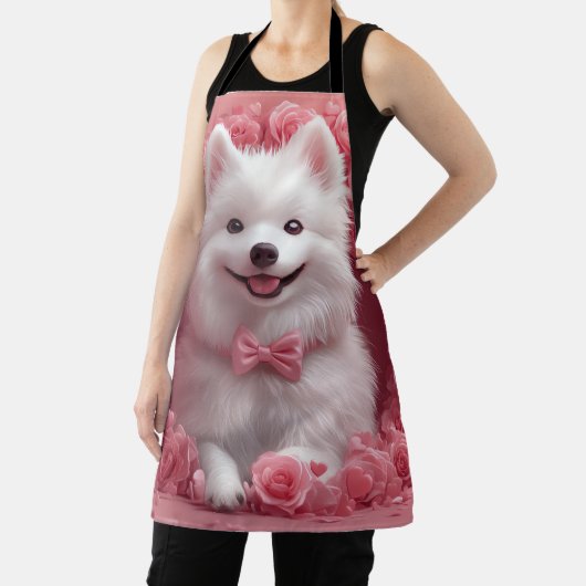 Amerikaanse Eskimo met Rozen - Valentijnsdag Schort (Insitu)