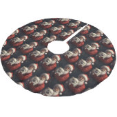 Amerikaanse Eskimo met Sinterklaas Feestelijke Ker Kerstboom Rok (Gekanteld)