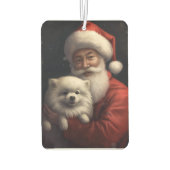 Amerikaanse Eskimo met Sinterklaas Feestelijke Ker Luchtverfrisser (Achterkant)