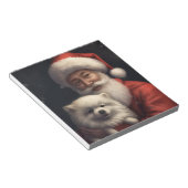 Amerikaanse Eskimo met Sinterklaas Feestelijke Ker Notitieblok (Schuin)