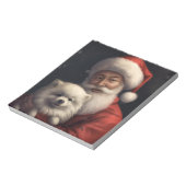Amerikaanse Eskimo met Sinterklaas Feestelijke Ker Notitieblok (Linkerzijde)