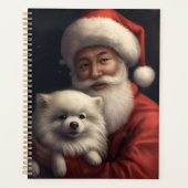 Amerikaanse Eskimo met Sinterklaas Feestelijke Ker Planner (Voorkant)