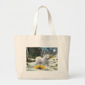 Amerikaanse Eskimo op sneeuwdagse Canvas tas (Voorkant)