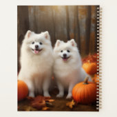 Amerikaanse Eskimo Puppy Herfst Plezier Pompoen Planner (Achterkant)