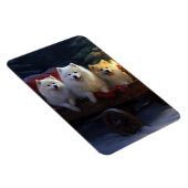 Amerikaanse Eskimo Snowy Sleigh Kerst Decor Magneet (Rechterzijde)