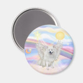 Amerikaanse Eskimo Spitz Magneet (Voorkant / Achterkant)