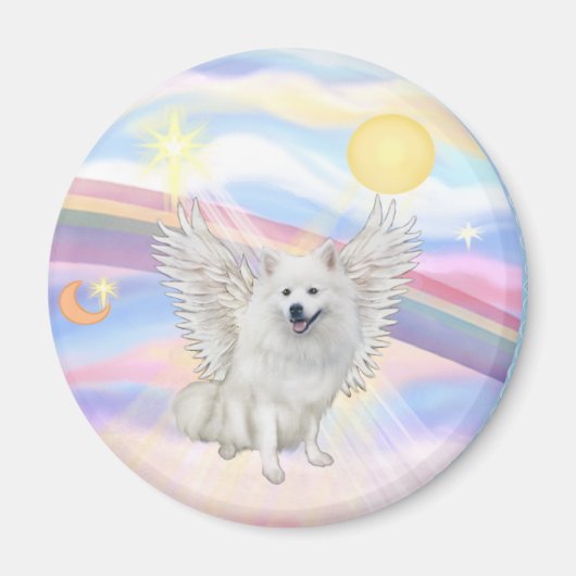 Amerikaanse Eskimo Spitz Magneet (Voorkant)