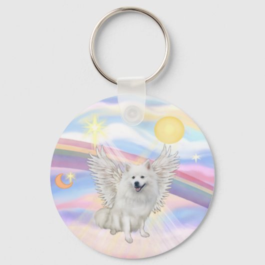 Amerikaanse Eskimo Spitz Sleutelhanger (Voorkant)