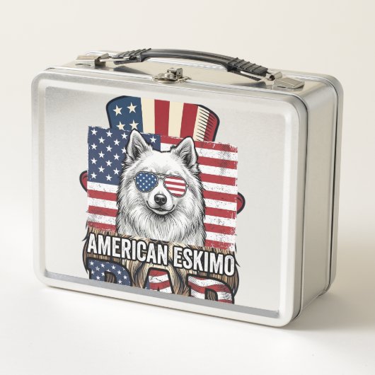 Amerikaanse Eskimo Vader Patriottische Vintage Hon (Voorkant)