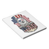 Amerikaanse Eskimo Vader Patriottische Vintage Hon Notitieblok (Schuin)