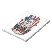 Amerikaanse Eskimo Vader Patriottische Vintage Hon Notitieblok (Linkerzijde)