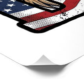 Amerikaanse Eskimo Vader Patriottische Vintage Hon Perfect Poster (Hoek)