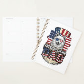 Amerikaanse Eskimo Vader Patriottische Vintage Hon Planner (Display)