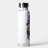 Amerikaanse Eskimo Vader Patriottische Vintage Hon Waterfles (Rechts)