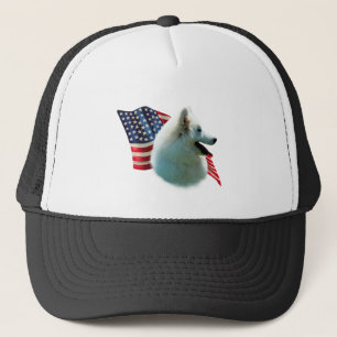 Amerikaanse Eskimo Vlag Trucker Pet