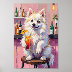Amerikaanse Eskimohond Bar Scene, Grappige Drinken Poster