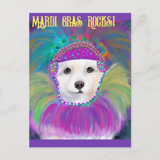 Amerikaanse Eskimohond Briefkaart (Voorkant)