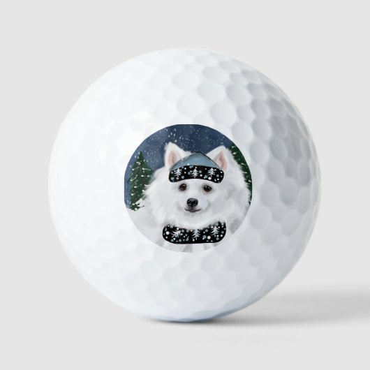Amerikaanse Eskimohond  Golfballen (Voorkant)