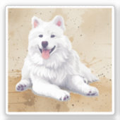 Amerikaanse Eskimohond Huisdier Dier Sticker (Voorkant)