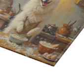 Amerikaanse Eskimohond Kookt in Keuken Snijplank (Hoek)