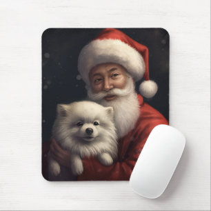 Amerikaanse Eskimohond met Kerstman Feestelijke Ke Muismat