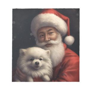 Amerikaanse Eskimohond met Kerstman Feestelijke Ke Notitieblok