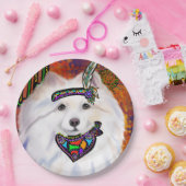 Amerikaanse Eskimohond Papieren Bordje (Feest)