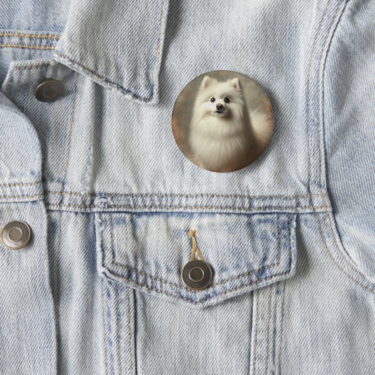 Amerikaanse Eskimohond Ronde Button 5,7 Cm (In situ)