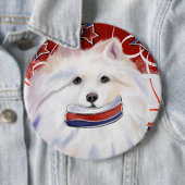 Amerikaanse Eskimohond Ronde Button 6,0 Cm (In situ)