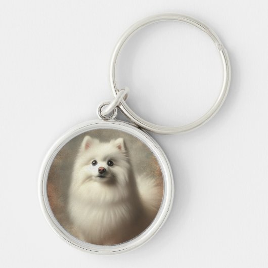 Amerikaanse Eskimohond Sleutelhanger (Voorkant)