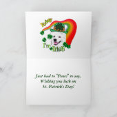Amerikaanse EskimoHond St Patricks Kaart (Binnen)