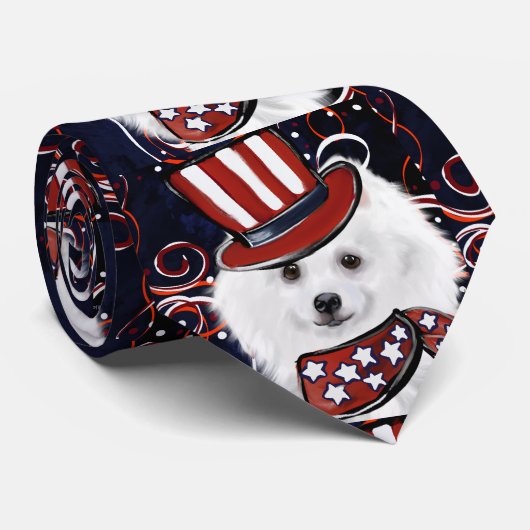Amerikaanse Eskimohond Stropdas (Opgerold)