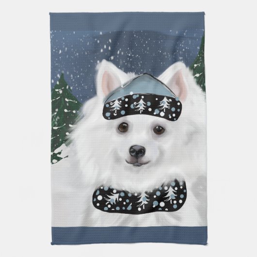 Amerikaanse Eskimohond  Theedoek (Verticaal)