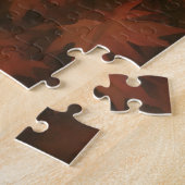 Amerikaanse Eskimohond tussen herfstbladeren Legpuzzel (Zijkant)