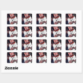 Amerikaanse Eskimohond  Vierkante Sticker (Vel)