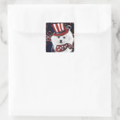 Amerikaanse Eskimohond  Vierkante Sticker (Tas)