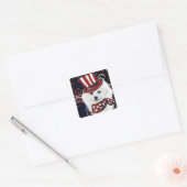 Amerikaanse Eskimohond  Vierkante Sticker (Envelop)