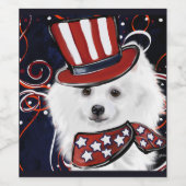 Amerikaanse Eskimohond  Wijn Etiket (Enkel label)