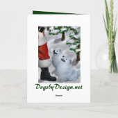 Amerikaanse EskimoKerstmis van de Hond Feestdagen Kaart (Achterkant)