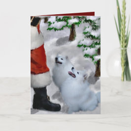 Amerikaanse EskimoKerstmis van de Hond Feestdagen Kaart