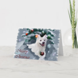 Amerikaanse EskimoKerstmis van de Hond Feestdagen Kaart