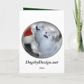 Amerikaanse EskimoKerstmis van de Hond Feestdagen Kaart (Achterkant)