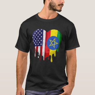 Amerikaanse Ethiopische erfgoedmaand Ethiopië Vlag T-shirt