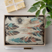 Amerikaanse Etnische Tribal Art Waterverf Patroon Tissuepapier (Geschenk)