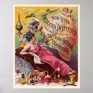 Amerikaanse Expo met Border Poster